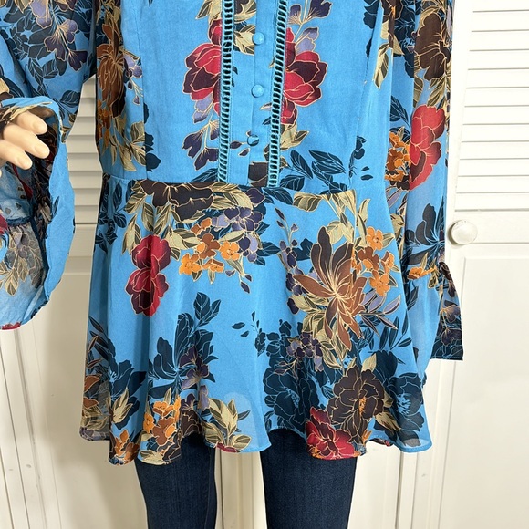 NWT City Chic Lydia Top Peacock Floral Blouse Size 20 - Picture 6 of 13